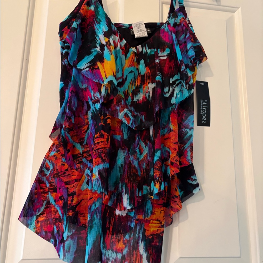 Vibrant Multicolor 2 piece bathing suit - Picture 2 of 5